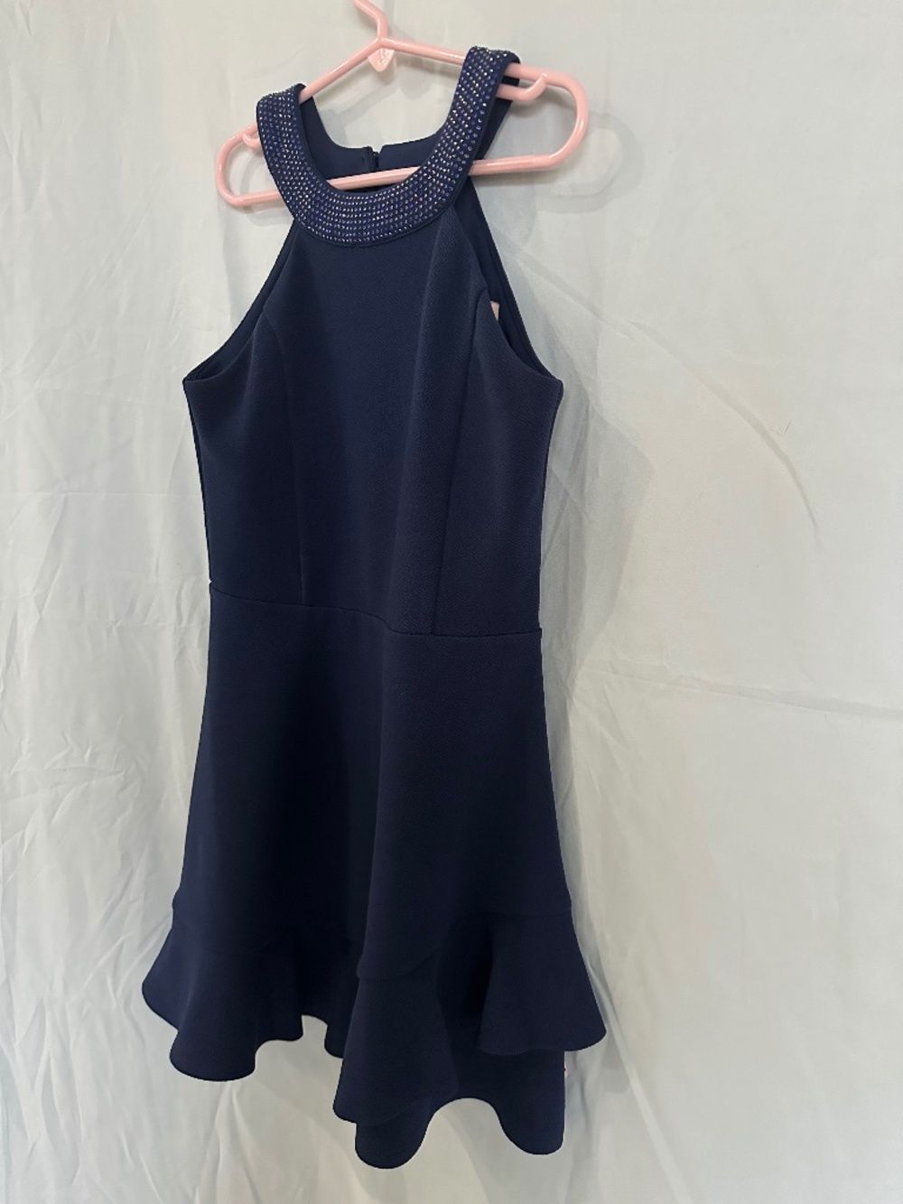 Juicy Couture Kids, blue sleeveless halter style dress, girls size 7